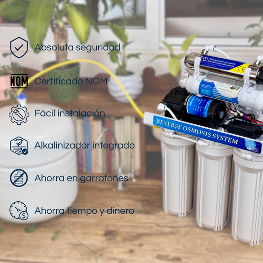 Filtro De Agua Ósmosis 6 Etapas Presurizado + Botella Filtro