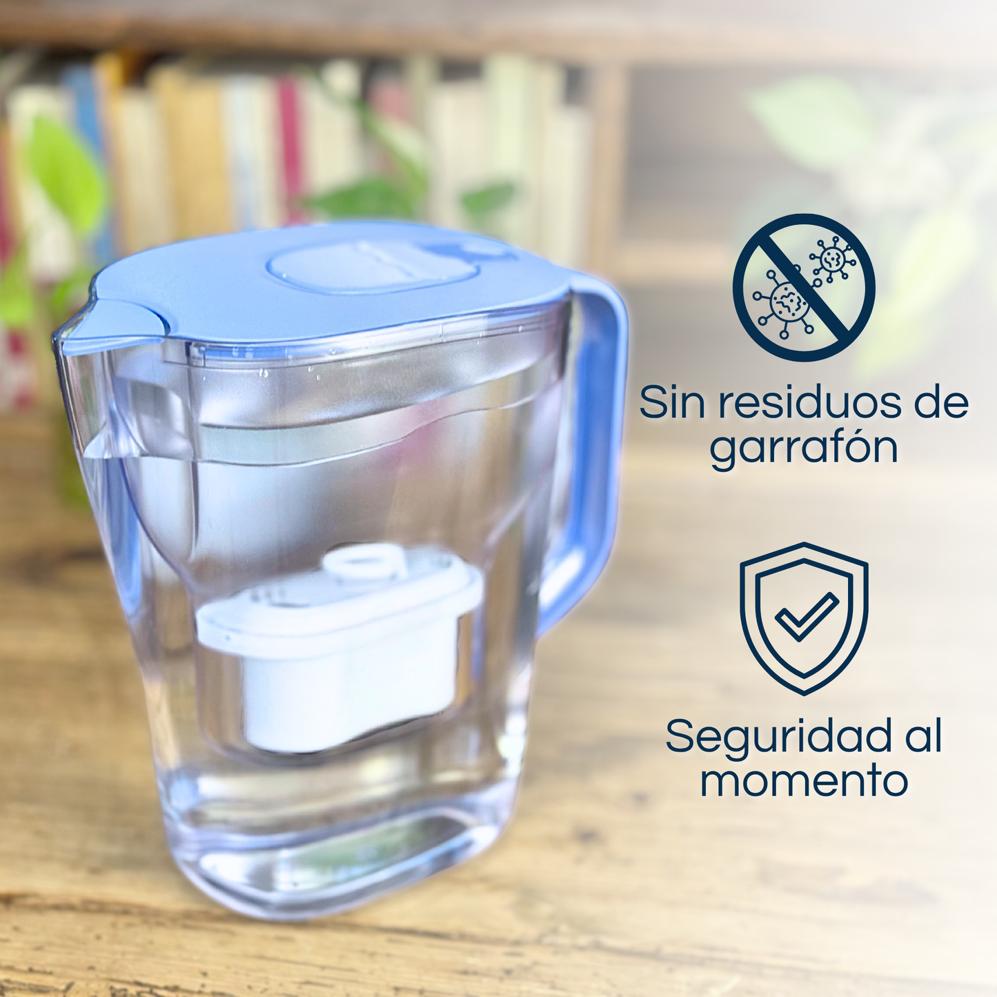 Bluespring: Jarra 3.5l Con Filtro De Carbón Activado.